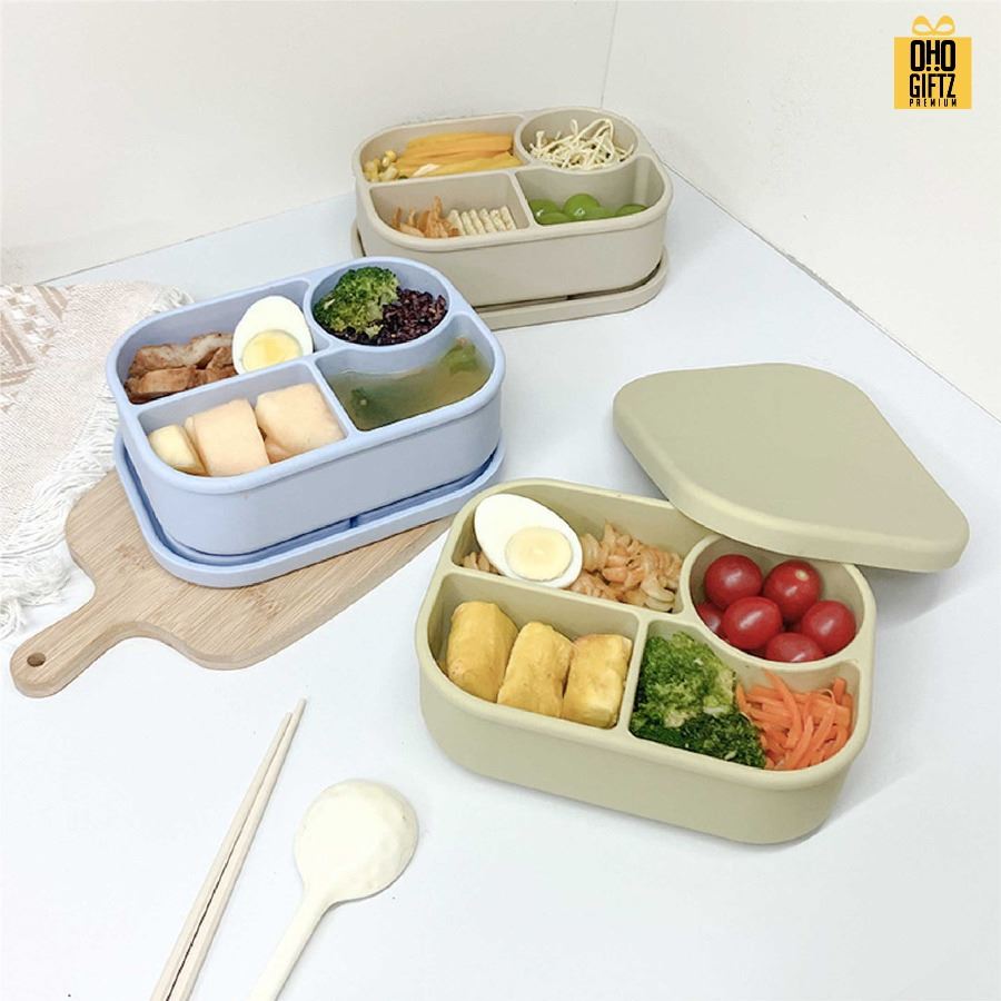 กล่องข้าวซิลิโคน Foodgrade สกรีนโลโก้ ทำเป็นของพรีเมี่ยมได้