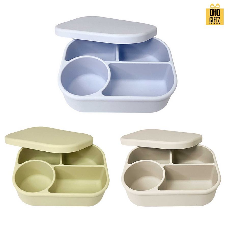 กล่องข้าวซิลิโคน Foodgrade สกรีนโลโก้ ทำเป็นของพรีเมี่ยมได้