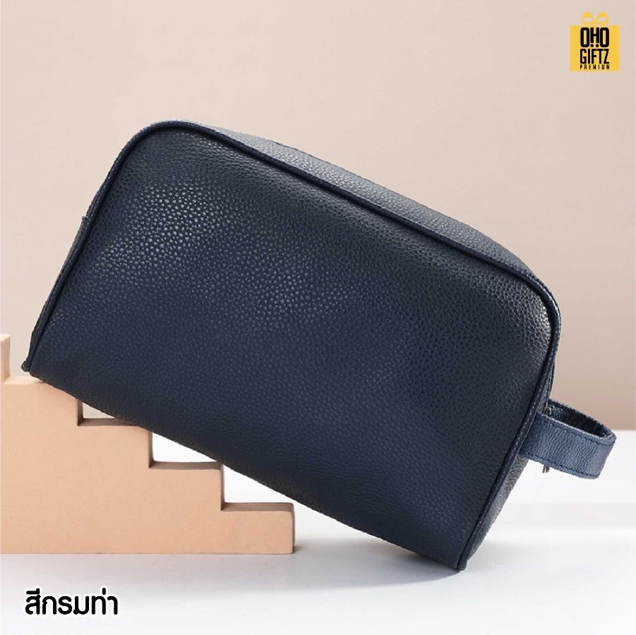 กระเป๋าใส่เครื่องสำอางหนัง PU สกรีนโลโก้ ทำเป็นของพรีเมี่ยมได้