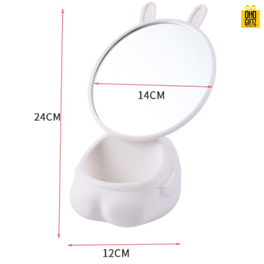 กระจกกระต่าย สกรีนโลโก้ สกรีนชื่อร้าน ทำเป็นของพรีเมี่ยมได้