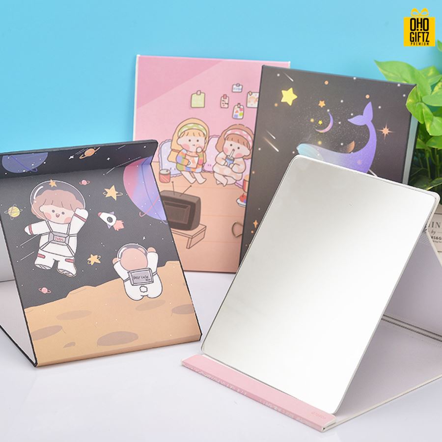 กระจกหุ้มกระดาษแข็ง รับผลิตสกรีนชื่อ สกรีนโลโก้  ทำเป็นของพรีเมี่ยมได้