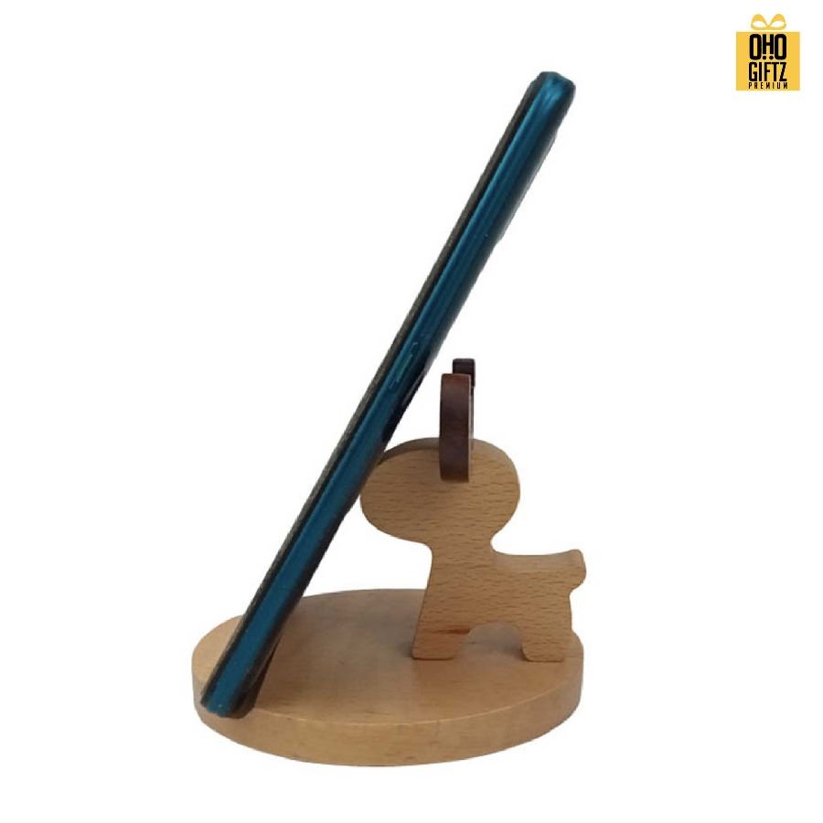 ที่วางโทรศัพท์มือถือไม้ สกรีนโลโก้ ทำเป็นของพรีเมี่ยมได้