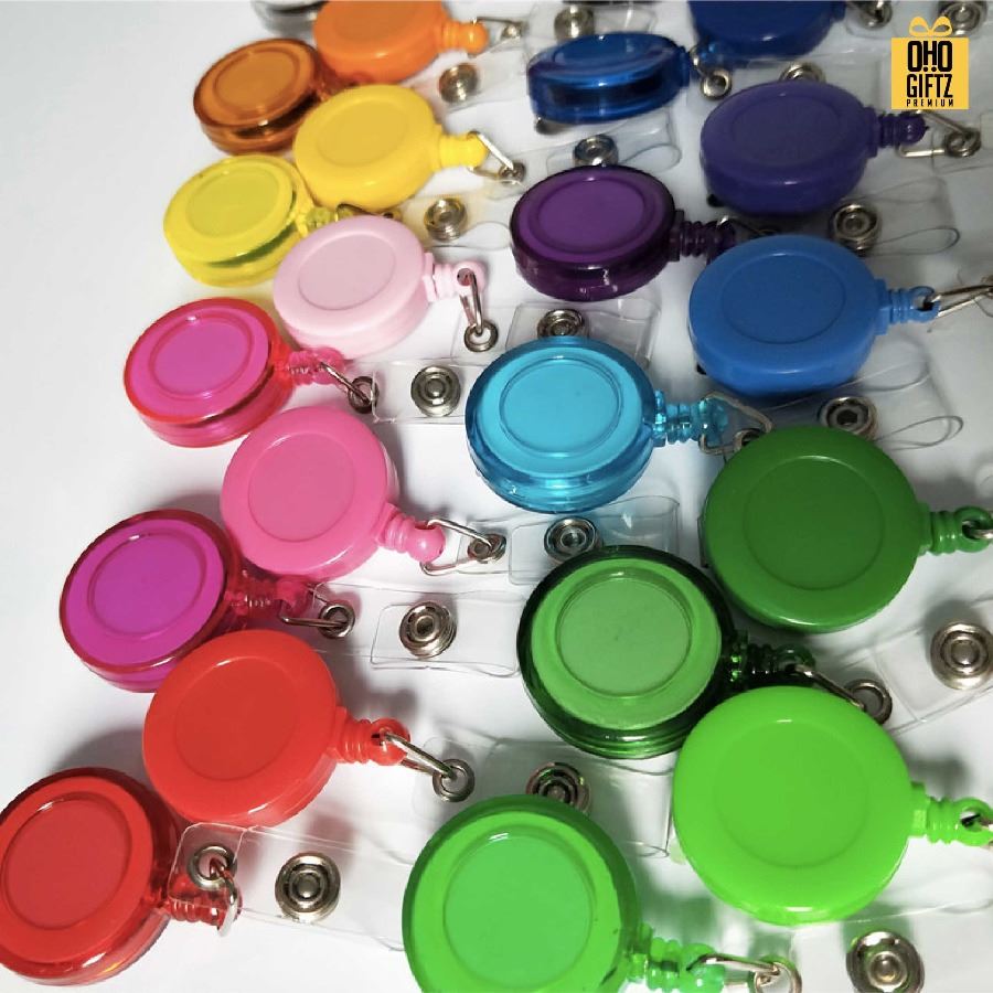 หัวโยโย่ติดบัตรพนักงานยืดได้หดได้ สกรีนชื่อ สกรีนโลโก้ ทำเป็นของพรีเมี่ยมได้