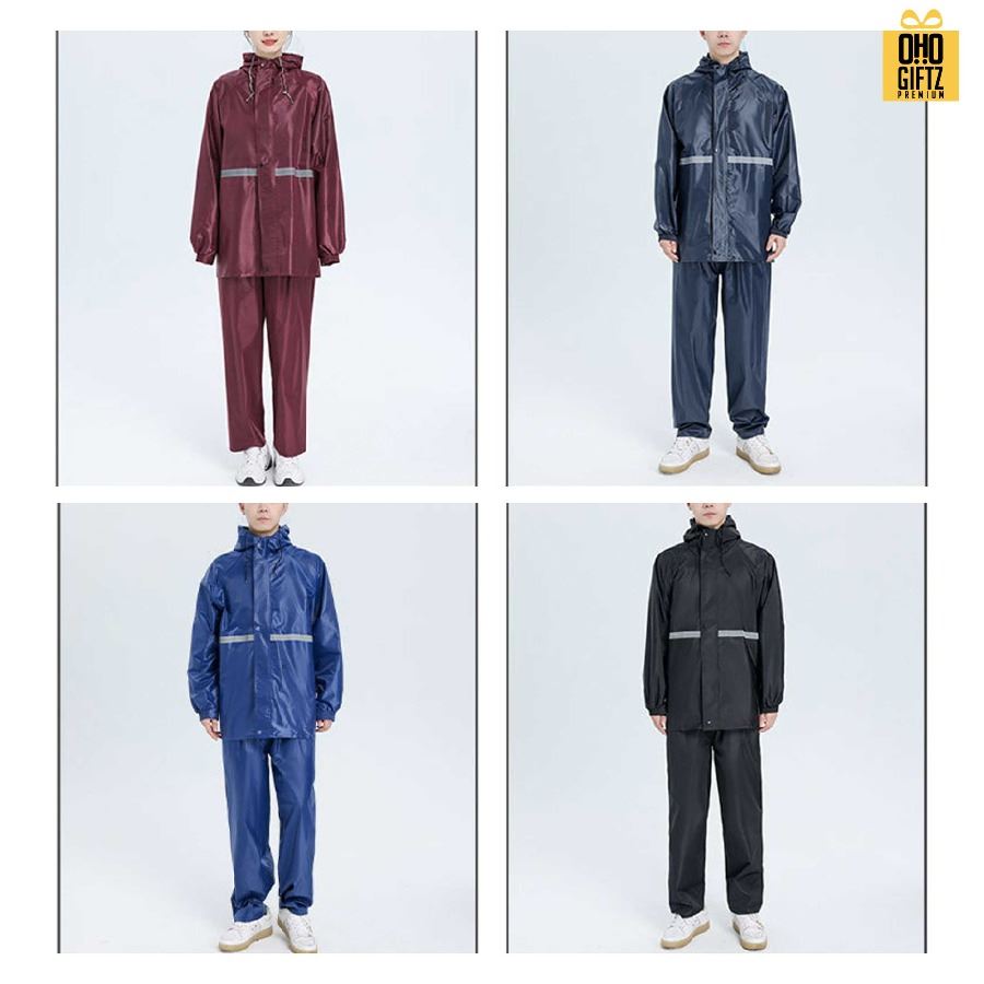 เสื้อกันฝนผ้าอ๊อกซ์ฟอร์ด สกรีนโลโก้ ทำเป็นของพรีเมี่ยมได้