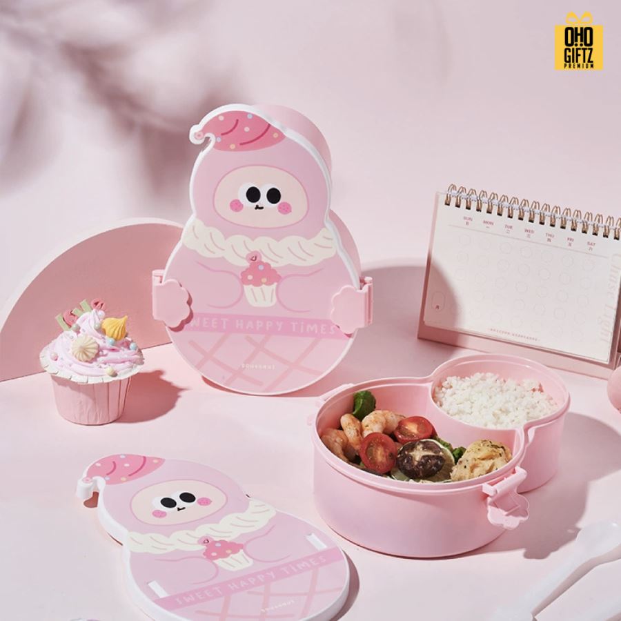 กล่องอาหารน่ารัก สกรีนโลโก้ ทำเป็นของพรีเมี่ยมได้