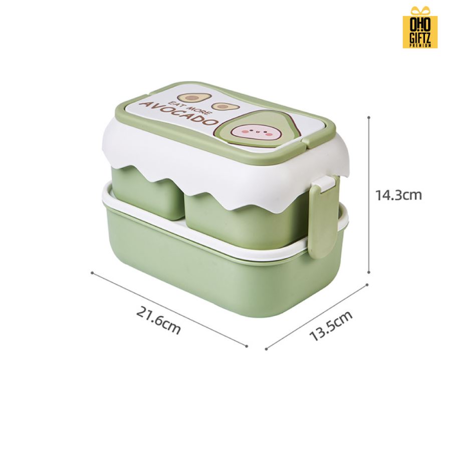 เซ็ทกล่องอาหารกลางวันน่ารัก สกรีนชื่อ สกรีนโลโก้ ทำเป็นของพรีเมี่ยมได้