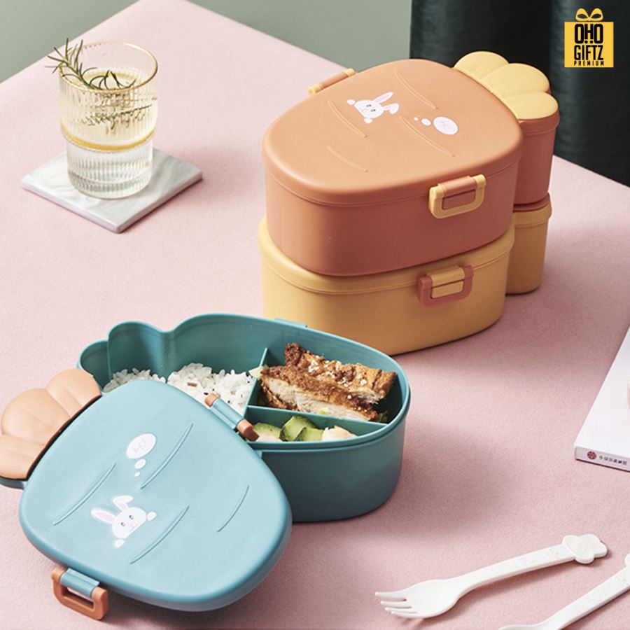 กล่องอาหารทรงแครรอท สกรีนชื่อ สกรีนโลโก้ ทำเป็นของพรีเมี่ยมได้