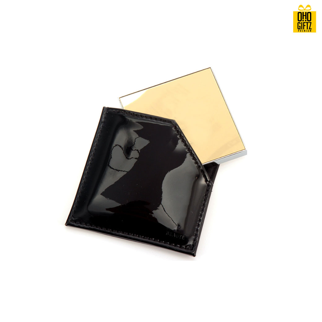 กระจกขนาดพกพา สกรีนชื่อ สกรีนโลโก้  ทำเป็นของพรีเมี่ยมได้