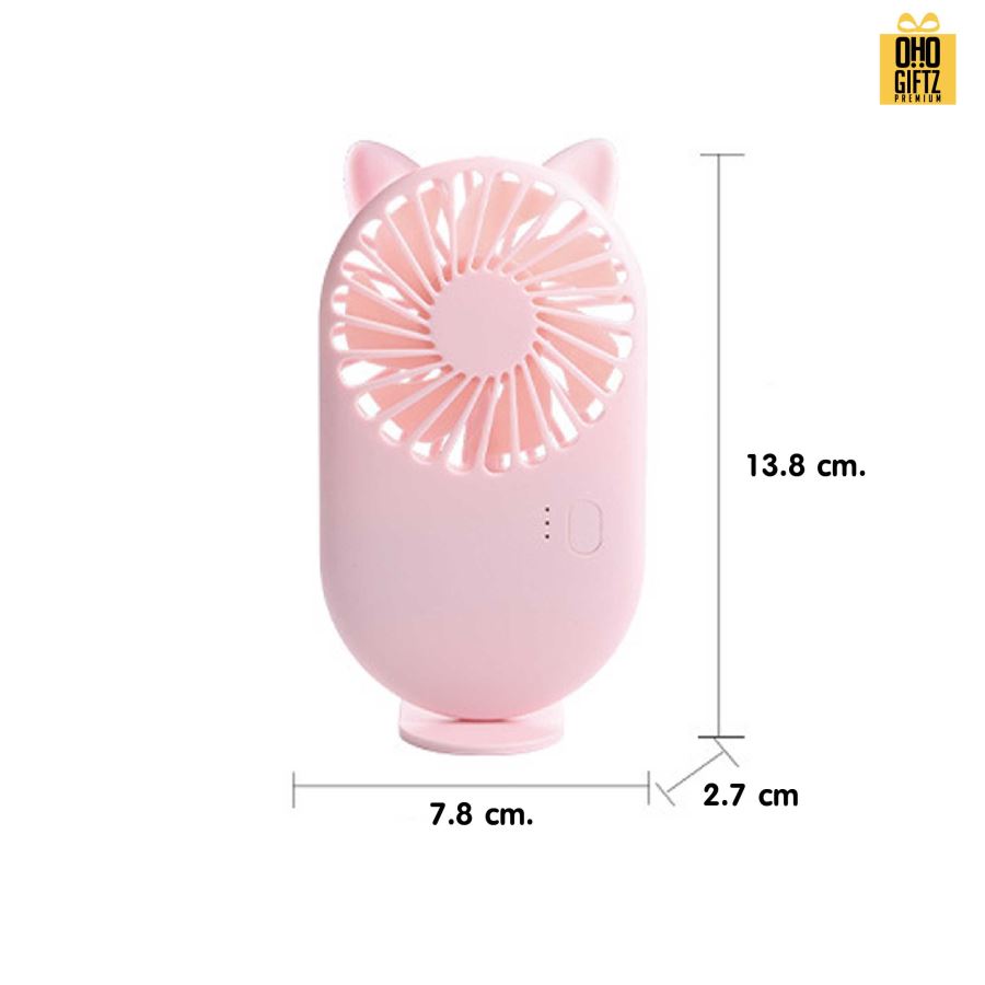 พัดลมพกพาน่ารักชาร์จ USB สกรีนโลโก้ ทำเป็นของพรีเมี่ยม