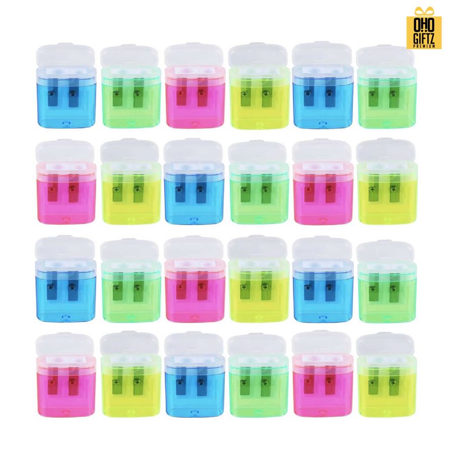 กบเหลาดินสอแบบ 2 ช่องเหลา สกรีนโลโก้ ทำเป็นของพรีเมี่ยมได้