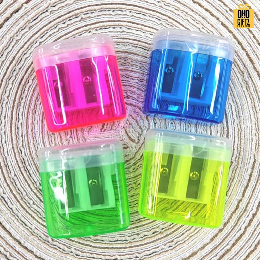 กบเหลาดินสอแบบ 2 ช่องเหลา สกรีนโลโก้ ทำเป็นของพรีเมี่ยมได้