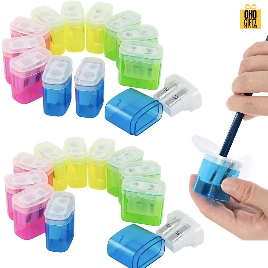 กบเหลาดินสอแบบ 2 ช่องเหลา สกรีนโลโก้ ทำเป็นของพรีเมี่ยมได้