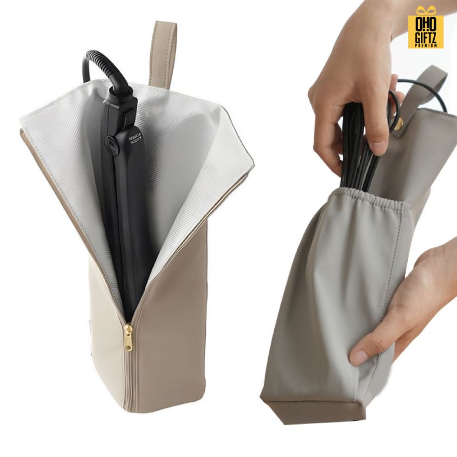 กระเป๋าผ้าเก็บที่หนีบผม สกรีนโลโก้ ทำเป็นของพรีเมี่ยมได้