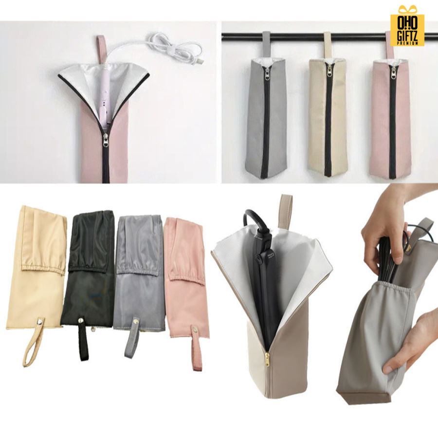 กระเป๋าผ้าเก็บที่หนีบผม สกรีนโลโก้ ทำเป็นของพรีเมี่ยมได้