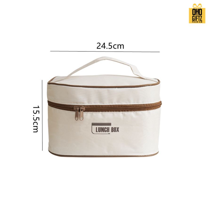 กระเป๋าใส่ปิ่นโตอาหารเก็บอุณหภูมิ สกรีนโลโก้ ทำเป็นของพรีเมี่ยม