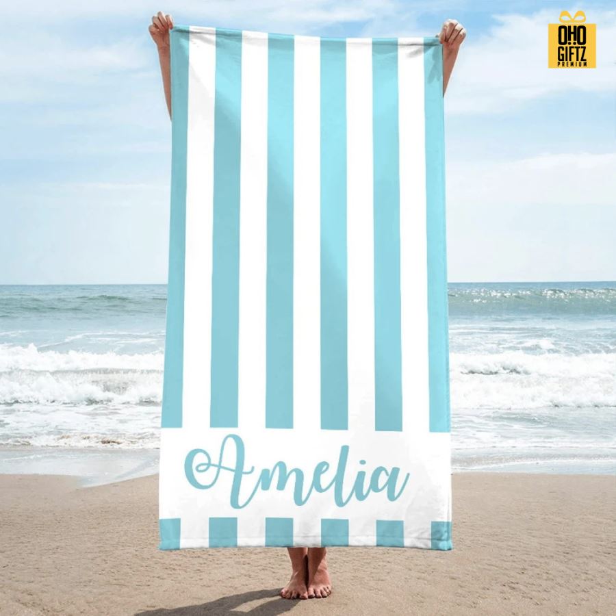 รับผลิตผ้าขนหนูชายหาด พิมพ์ภาพได้ไม่จำกัดสี สกรีนโลโก้ ทำเป็นของพรีเมี่ยมได้