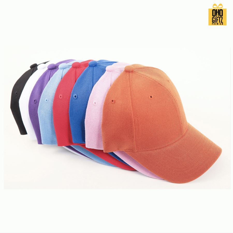 หมวกแก็ปผ้า Cotton รับผลิตสกรีนโลโก้ ทำเป็นของพรีเมี่ยม ของที่ระลึกได้