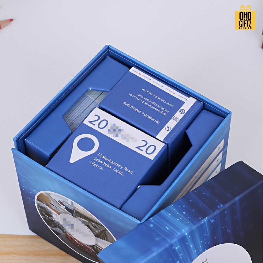 เซ็ทกล่องโน๊ตตั้งโต๊ะ พับเก็บใส่กล่องได้ สกรีนโลโก้ ทำเป็นของพรีเมี่ยม ของชำร่วยได้