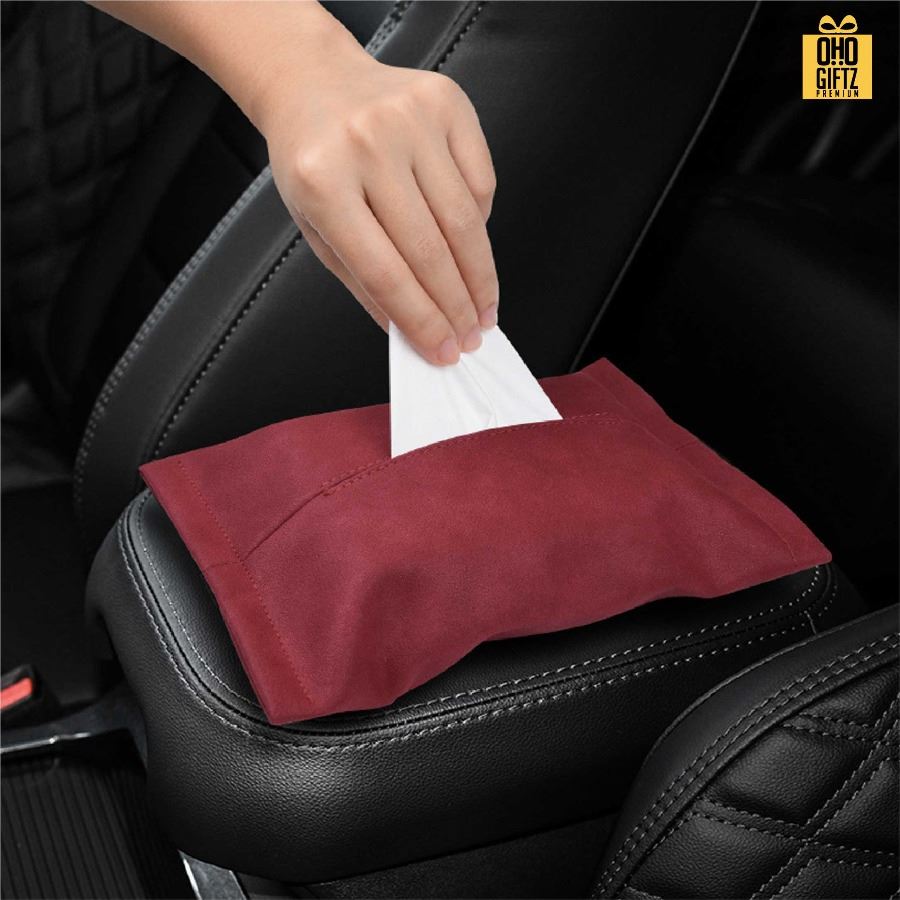 กระเป๋าใส่ทิชชู่หนังกลับสุดหรู สกรีนโลโก้ ทำเป็นของพรีเมี่ยมได้