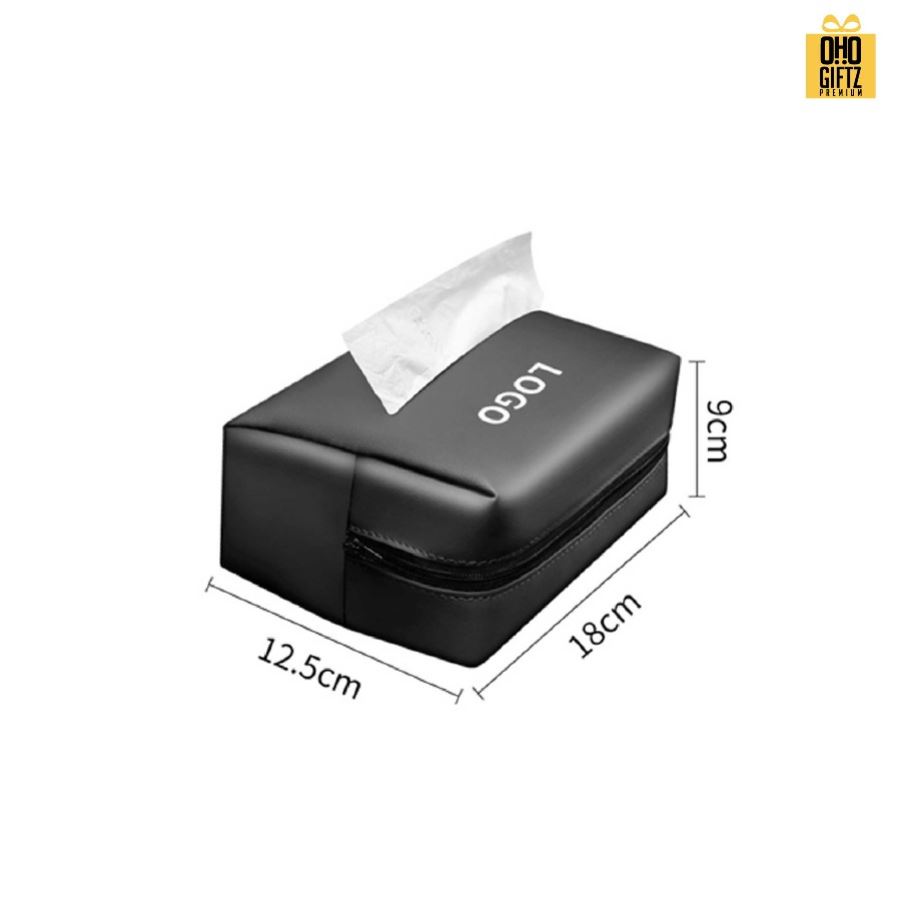 กล่องใส่ทิชชู่ในรถ สกรีนโลโก้ ทำเป็นของพรีเมี่ยมได้