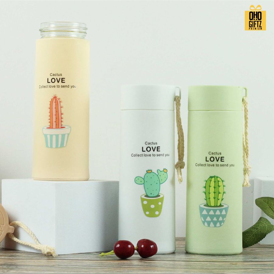 กระบอกแก้วพร้อมสายคล้อง สกรีนโลโก้ ทำเป็นของพรีเมี่ยมได้