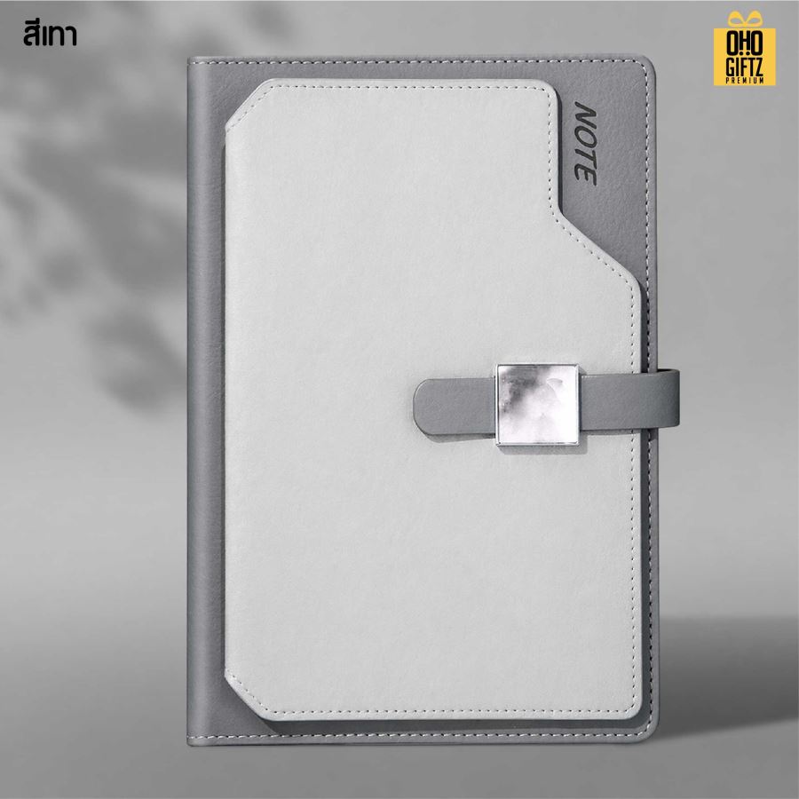 สมุดโน๊ตนักธุรกิจ หนัง PU สกรีนโลโก้ ทำเป็นของพรีเมี่ยม ของชำร่วย