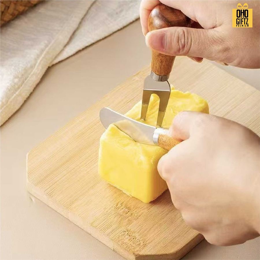 ชุดมีดสแตนเลส ทาเนย สกรีนโลโก้ ทำเป็นของพรีเมี่ยมได้