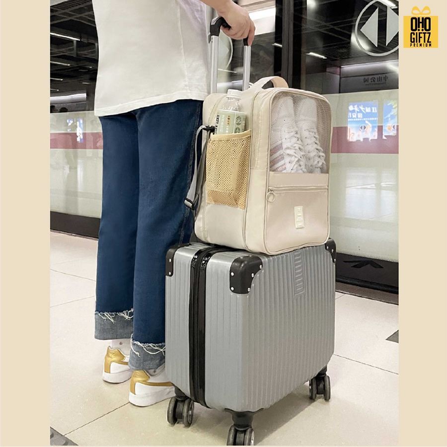 กระเป๋าใส่รองเท้าเสริมเดินทาง สกรีนโลโก้ ทำเป็นของพรีเมี่ยมได้