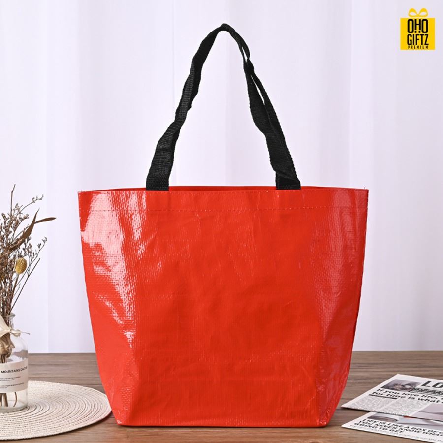 กระเป๋าผ้ากระสอบ PP สกรีนโลโก้ ทำเป็นของพรีเมี่ยมได้