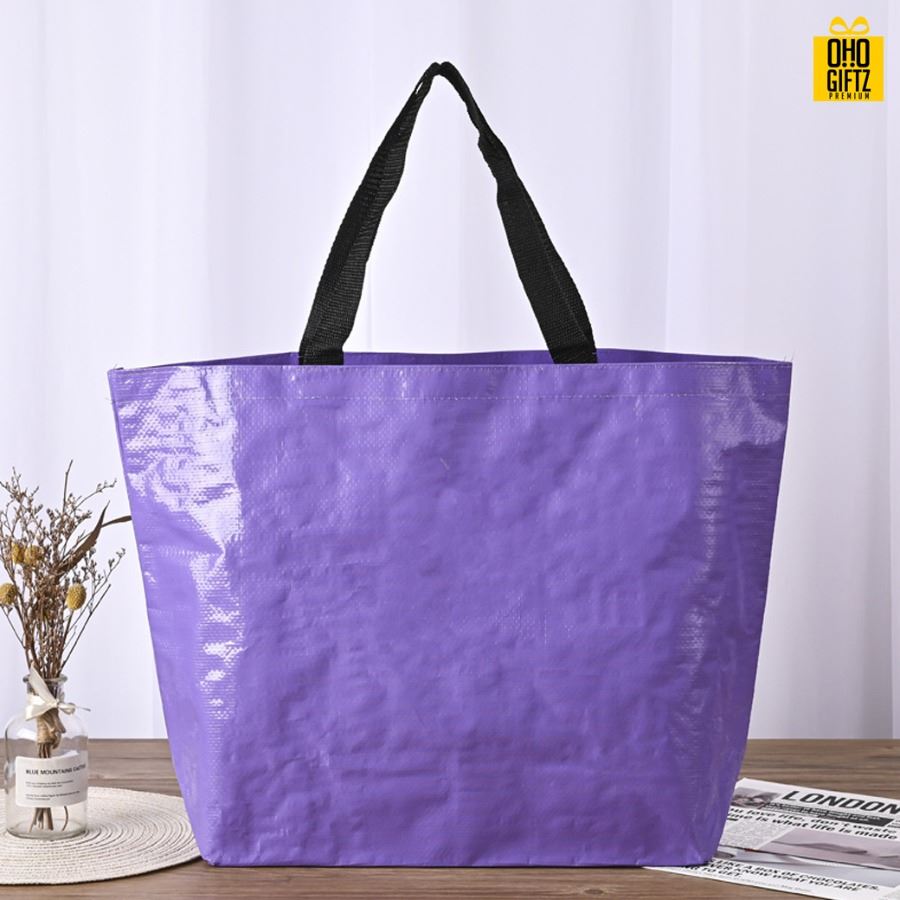 กระเป๋าผ้ากระสอบ PP สกรีนโลโก้ ทำเป็นของพรีเมี่ยมได้