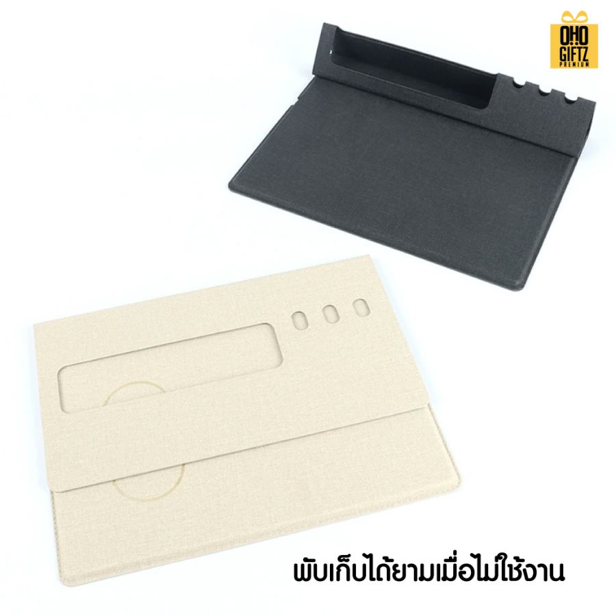 แผ่นรองเมาส์พร้อมที่ชาร์จ สกรีนโลโก้  ทำเป็นของพรีเมี่ยมได้