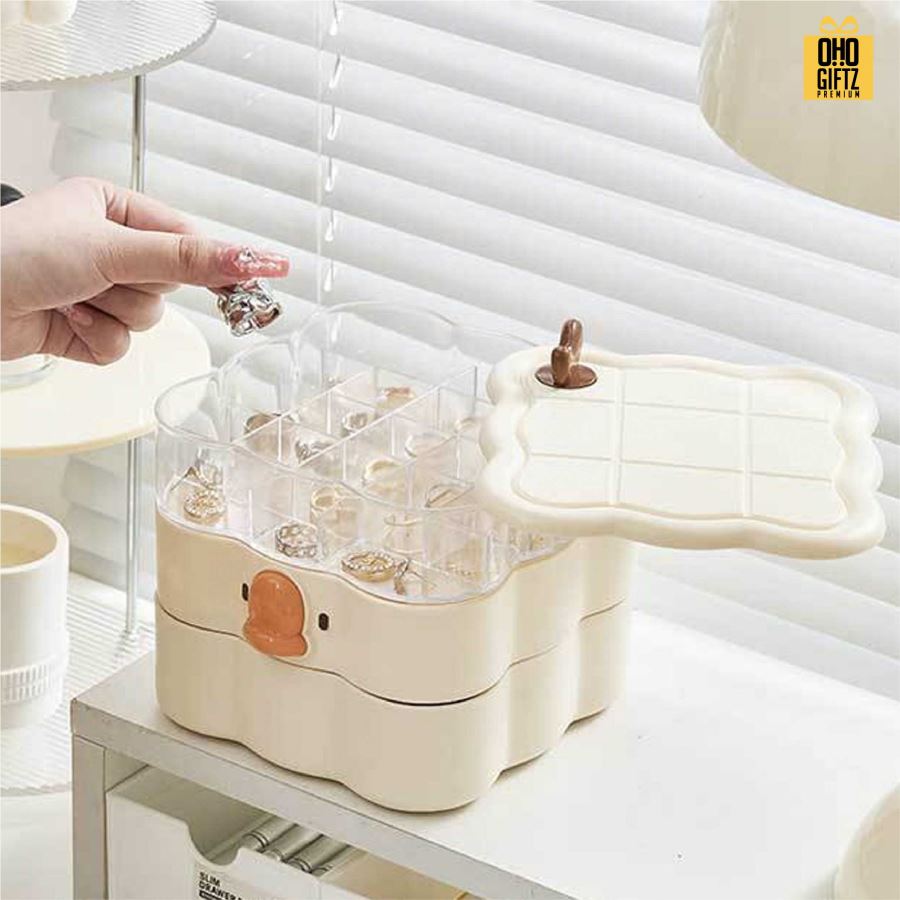 กล่องใส่เครื่องประดับหมุนฝาได้ สกรีนชื่อ สกรีนโลโก้ ทำเป็นของพรีเมี่ยมได้