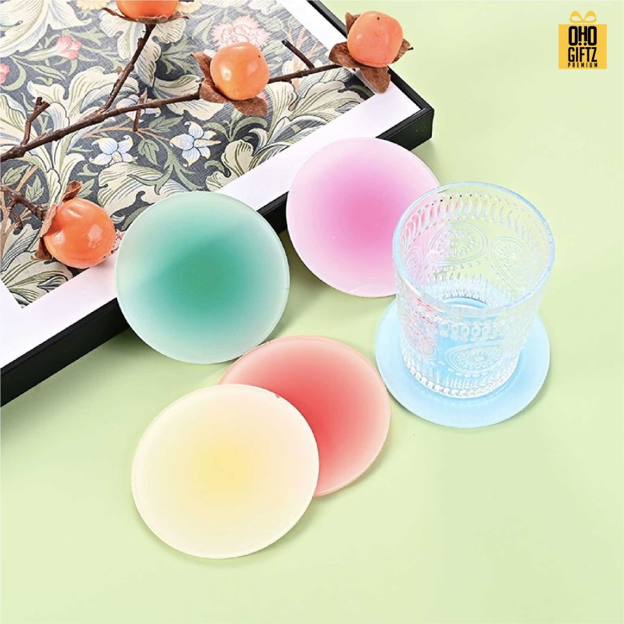 ที่รองแก้วอะคริลิคไล่สี สกรีนโลโก้ได้ พิมพ์ภาพได้