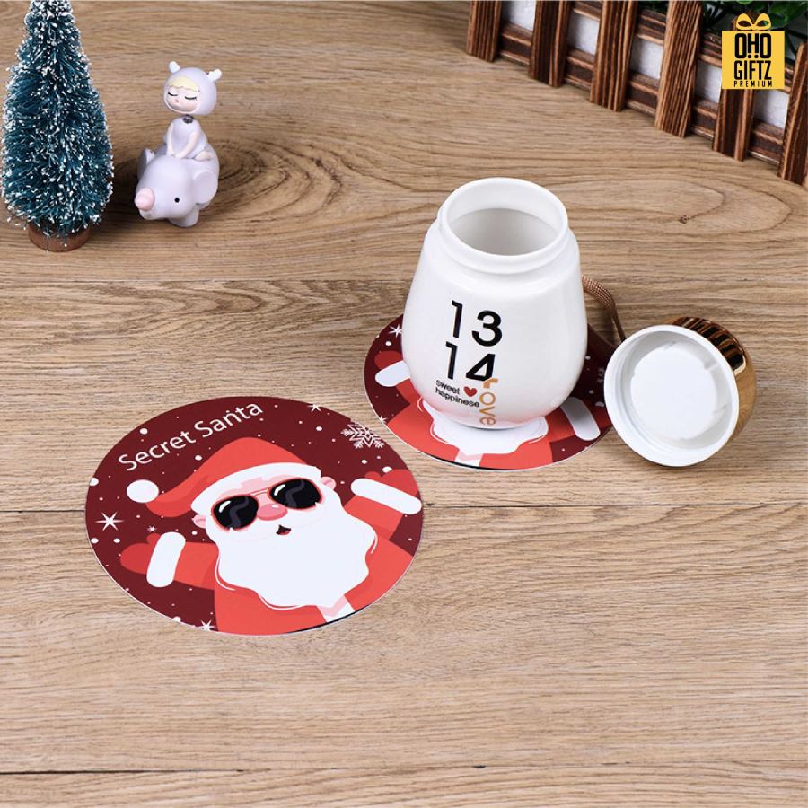 ที่รองแก้วน้ำพลาสติค PP พิมพ์ลายไม่จำกัดสี สกรีนโลโก้ได้ พิมพ์ภาพได้