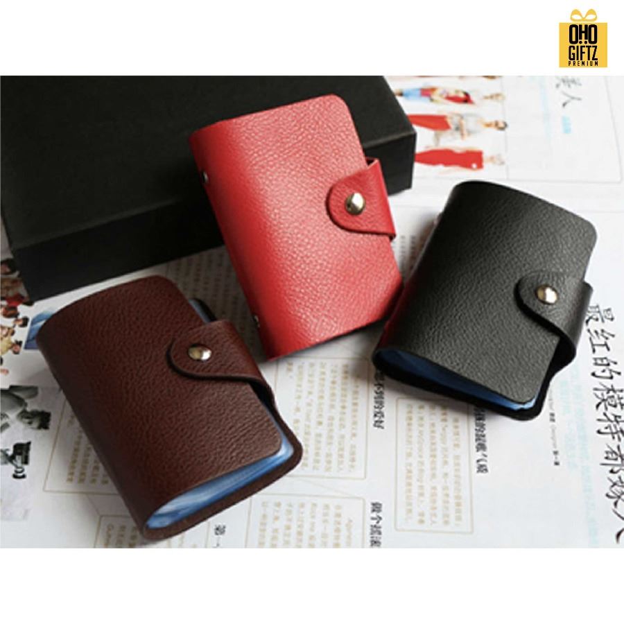 ที่ใส่บัตร หนังแท้ สกรีนโลโก้ ทำเป็นของพรีเมี่ยมได้