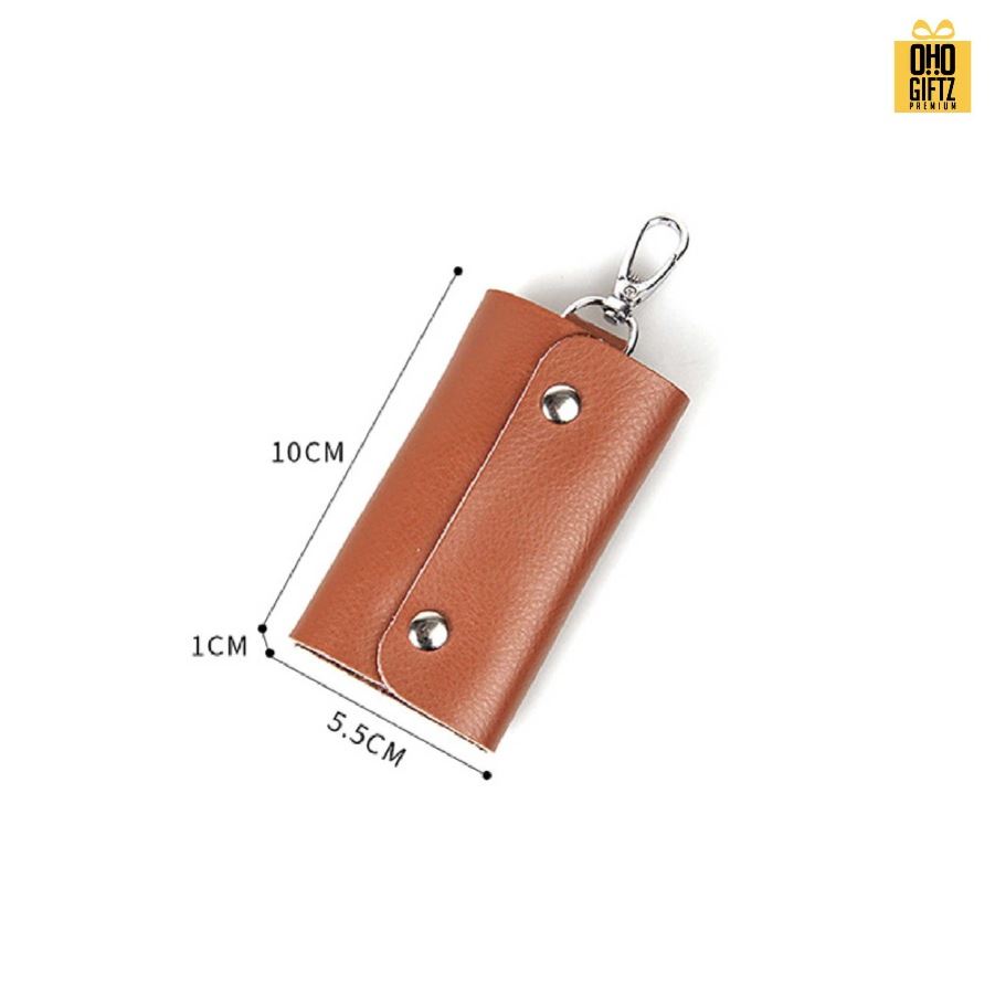 กระเป๋าหนังแท้ใส่กุญแจ หนีบเอวเข็มขัด สกรีนโลโก้ ทำเป็นของพรีเมี่ยมได้