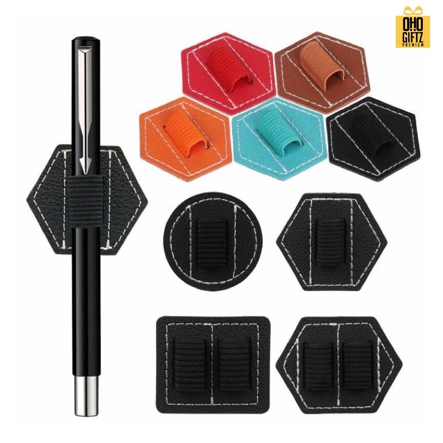 แผ่นหนัง PU ใส่ปากกาได้ สกรีนชื่อ สกรีนโลโก้ ทำเป็นของพรีเมี่ยมได้