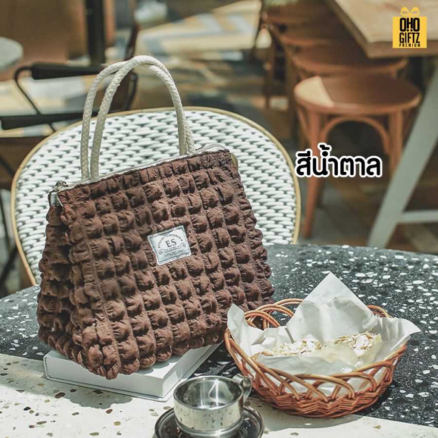 กระเป๋าเก็บอาหารร้อน-เย็น สไตล์เกาหลี สกรีนโลโก้ ทำเป็นของพรีเมี่ยม