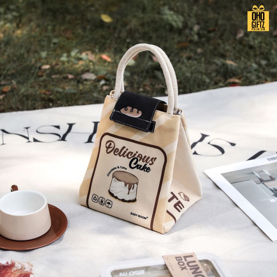 รับผลิตกระเป๋าผ้าเก็บอาหารร้อน-เย็น พิมพ์ภาพไม่จำกัดสี สกรีนโลโก้ ทำเป็นของพรีเมี่ยม