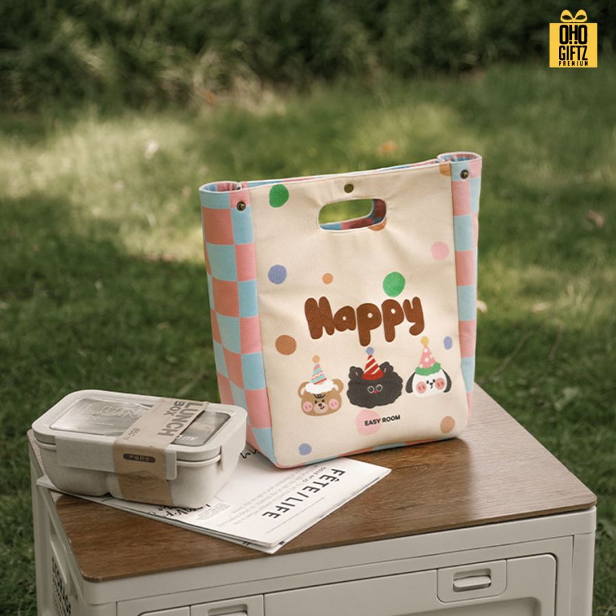 รับผลิตกระเป๋าผ้าเก็บอาหารร้อน-เย็น พิมพ์ภาพไม่จำกัดสี สกรีนโลโก้ ทำเป็นของพรีเมี่ยม