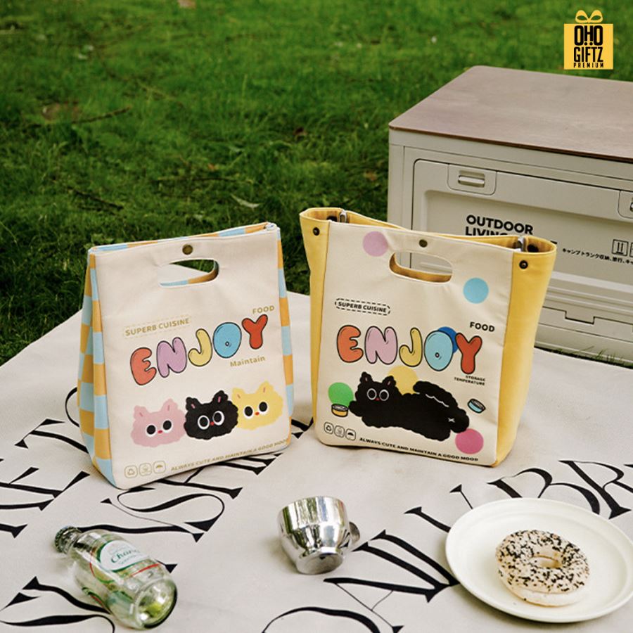 รับผลิตกระเป๋าผ้าเก็บอาหารร้อน-เย็น พิมพ์ภาพไม่จำกัดสี สกรีนโลโก้ ทำเป็นของพรีเมี่ยม