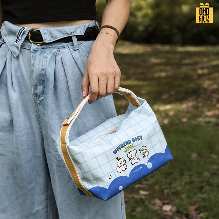 รับผลิตกระเป๋าผ้าเก็บอาหารร้อน-เย็น พิมพ์ภาพไม่จำกัดสี สกรีนโลโก้ ทำเป็นของพรีเมี่ยม