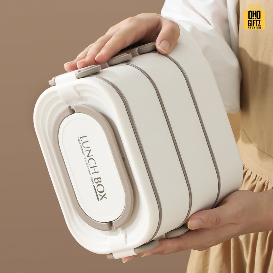 กล่องอาหารสแตนเลส 304 Food grade สกรีนโลโก้ ทำเป็นของพรีเมี่ยมได้