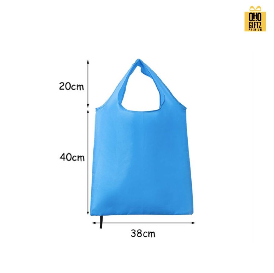 กระเป๋าผ้าพกพา ม้วนพับเก็บได้ สกรีนโลโก้ ทำเป็นของพรีเมี่ยม ของที่ระลึกได้