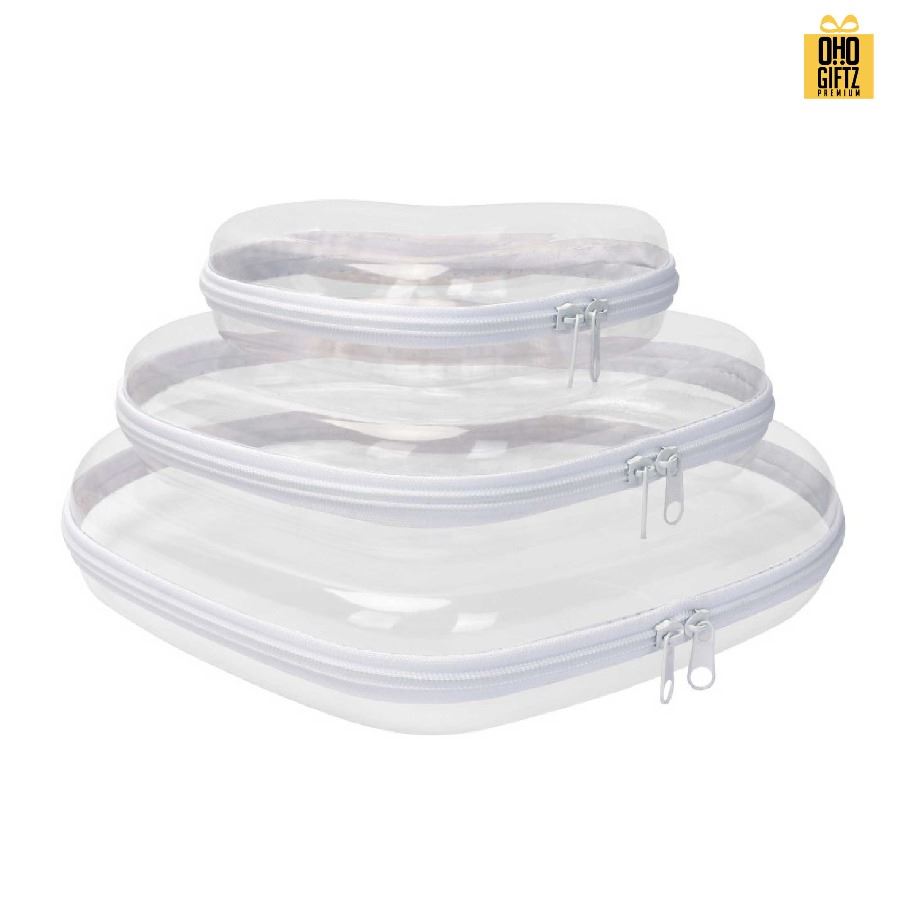 กระเป๋าพลาสติกทรงหัวใจ สกรีนชื่อ สกรีนโลโก้  ทำเป็นของพรีเมี่ยมได้