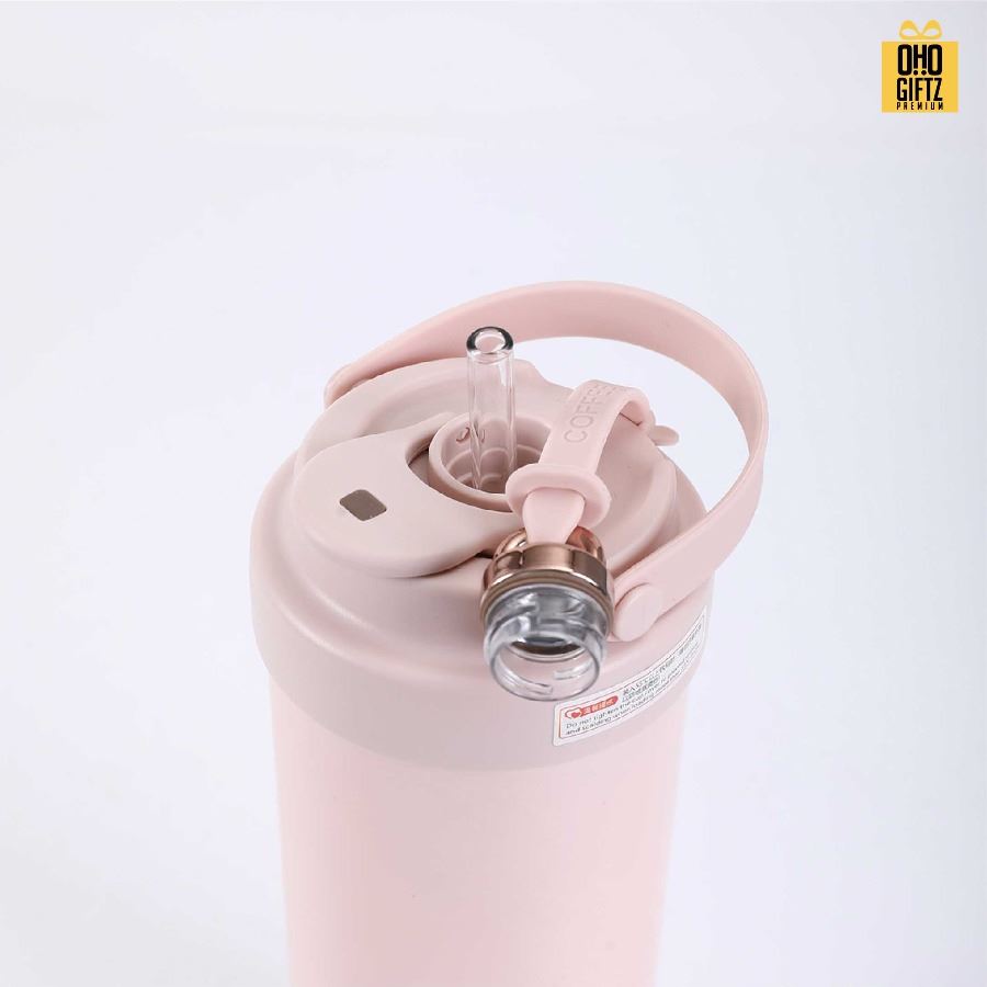 กระบอกสแตนเลส 304 ด้านในเคลือบเซรามิค สกรีนโลโก้ ทำเป็นของพรีเมี่ยมได้