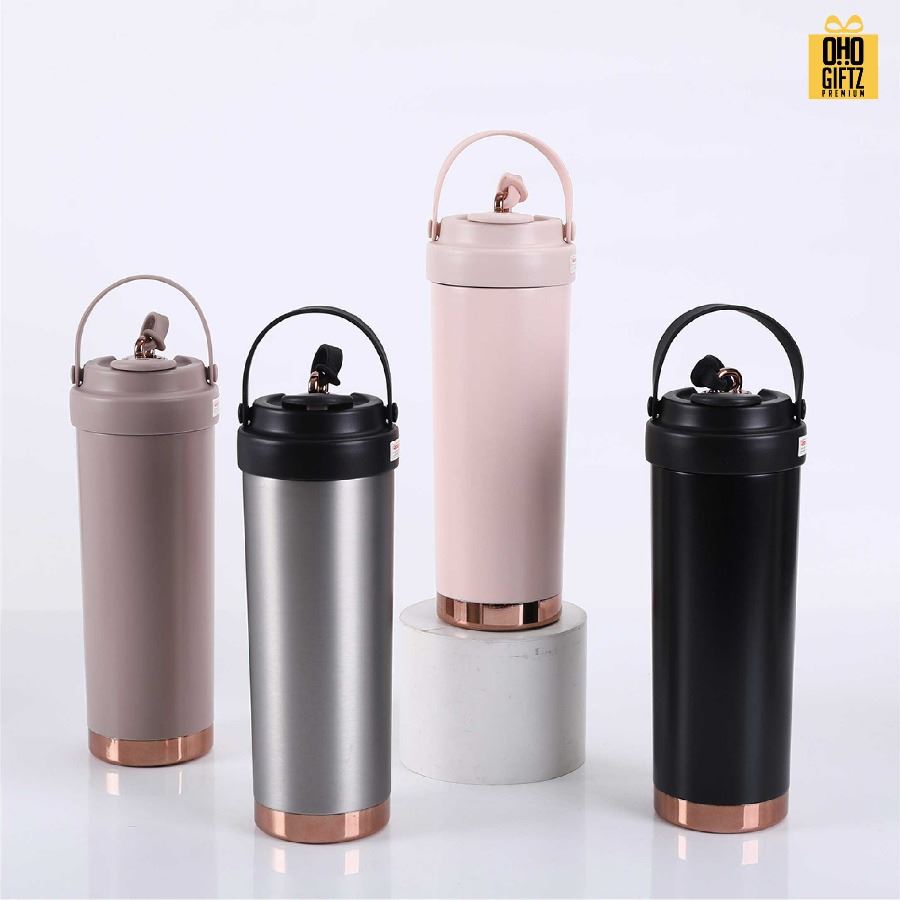 กระบอกสแตนเลส 304 ด้านในเคลือบเซรามิค สกรีนโลโก้ ทำเป็นของพรีเมี่ยมได้