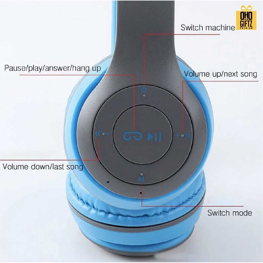 หูฟังบลูทูธแบบครอบหู Wireless Headphone สกรีนชื่อ สกรีนโลโก้ ทำเป็นของพรีเมี่ยมได้ 