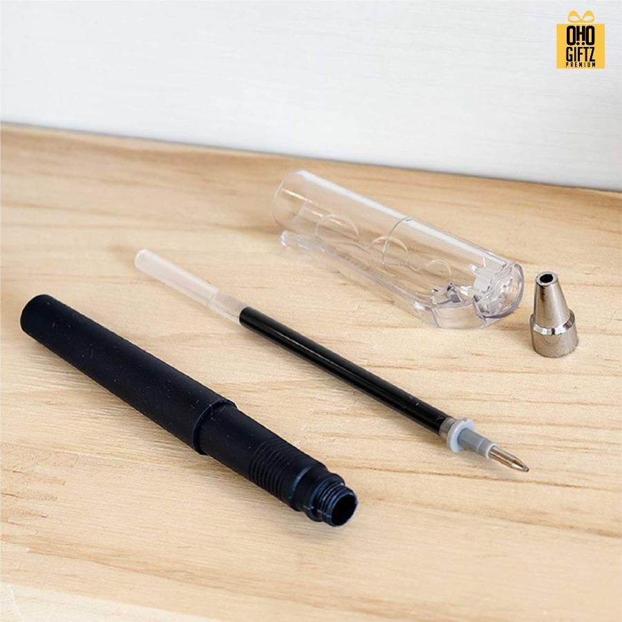 ปากกาเจล มีฝาปิด สกรีนชื่อ สกรีนโลโก้ ทำเป็นของพรีเมี่ยมได้