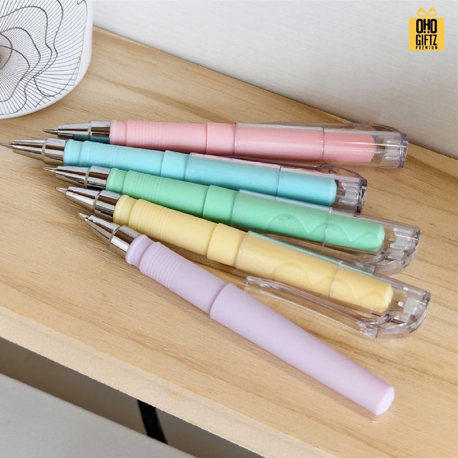 ปากกาเจล มีฝาปิด สกรีนชื่อ สกรีนโลโก้ ทำเป็นของพรีเมี่ยมได้